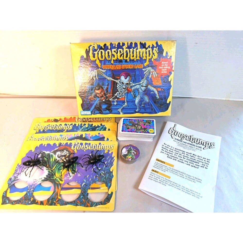 Complete 1995 Goosebumps Shrieks and Spiders Game Parker Brothers